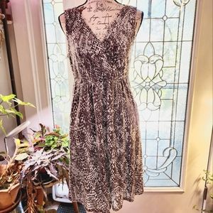Garnet Hill Snakeskin Print Tencel Knit Starlet Dress S
